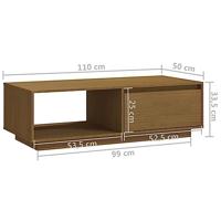 Salontafel 110x50x33,5 cm massief grenenhout honingbruin - thumbnail