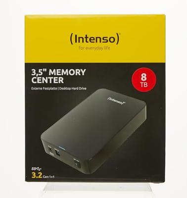 Intenso Memory Center 3.5" USB 3.0 8TB Externe harde schijf Zwart