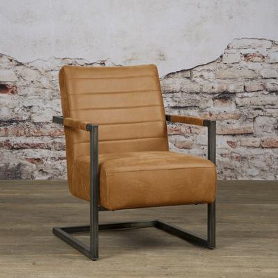 Tower Living Fauteuil 'Rocca' Leder, kleur Cognac Tower Living Fauteuil 'Rocca' Leder, kleur Cognac
