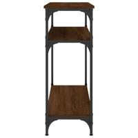 Wandtafel 75x29x75 cm bewerkt hout bruin eikenkleur - thumbnail