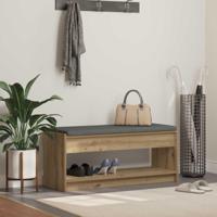 Halbank met kussen met plank Artisan Eiken 100 x 38 x 46 cm - thumbnail