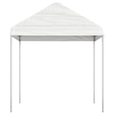 Prieel met dak 2,28x2,23x2,69 m polyetheen wit