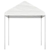 Prieel met dak 2,28x2,23x2,69 m polyetheen wit - thumbnail