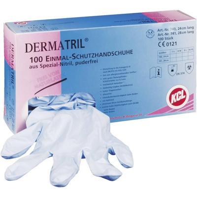 KCL Dermatril 740-8 Wegwerphandschoen 100 stuk(s) Nitril Maat (handschoen): 8, M EN 374