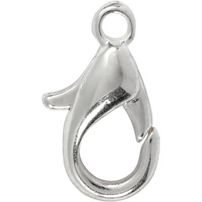Creativ Company Karabijnhaken, l: 10 mm, verzilverd, 100 stuk/ 1 doos