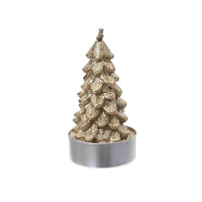 Kaars Lifetime Gouden Kerstboom 9,2 x 9,2 cm
