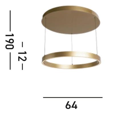 Searchlight HanglampLayla goud Ø 64cm - 30411GO