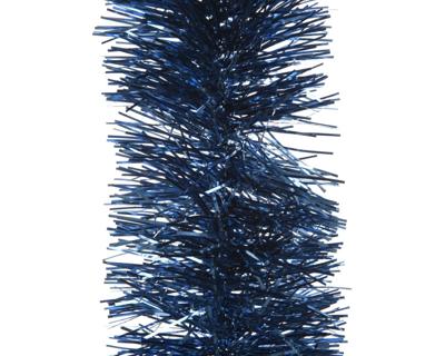 3 stuks! Guirlande lametta glans d10 cm en h270 cm nachtblauw - Decoris