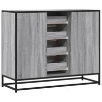Dressoir 92x35x76 cm bewerkt hout grijs sonoma eikenkleurig - thumbnail