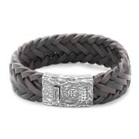 Rebel & Rose Big Braided Raw Vintage Black-Earth Armband L - thumbnail