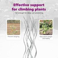 VidaXL Plantondersteuning 20 pcs zilver 110 x 0.6 x 0.6 cm staal - thumbnail