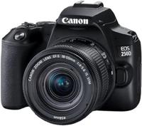 Canon EOS 250 D Digitale spiegelreflexcamera Incl. EF-S 18-55 mm IS lens 25.80 Mpix Zwart 4K video, Bluetooth, Draai- en zwenkbare display, WiFi - thumbnail