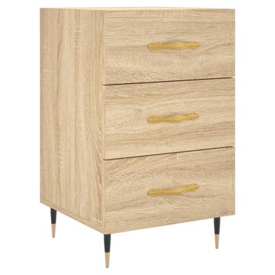 Nachtkastje 40x40x66 cm bewerkt hout sonoma eikenkleurig Nachtkastje 40x40x66 cm bewerkt hout sonoma eikenkleurig