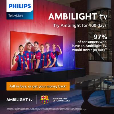 Philips Ambilight The Xtra 65PML9009 Smart TV 4K Quantum Dot MiniLED - 65 inch display met P5 Perfect Ultra HD beeldprocessor, Titan OS, Dolby Vision en Dolby Atmos Audio - antracietgrijs