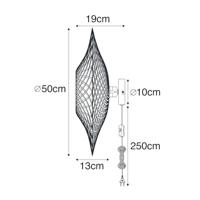 QAZQA Smart wandlamp bamboe 50 cm met stekker incl. Wifi A60 - Rina - thumbnail