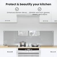 VidaXL Keuken spatscherm 2 pcs lichtgrijs 70 x 40 cm gehard glas - thumbnail