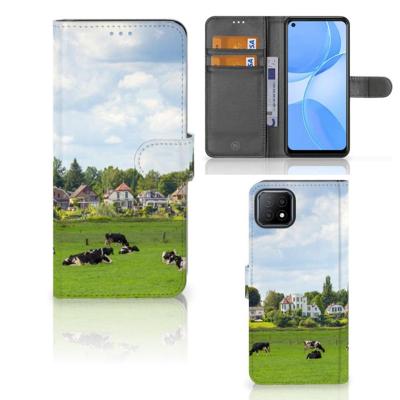 OPPO A73 5G | Telefoonhoesje | Met pasjeshouder | Koeien