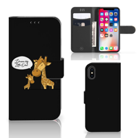 Apple iPhone X | Xs Leuk Hoesje Giraffe - thumbnail