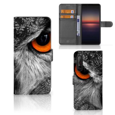 Sony Xperia 1 II | Telefoonhoesje | Met pasjeshouder | Uil