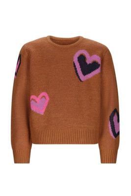 B.Nosy winter sweater meisjes - beige - Khloe - gebreid, jacquard