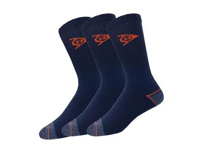 DUNLOP 3 paar werksokken (Marineblauw, 43-46)