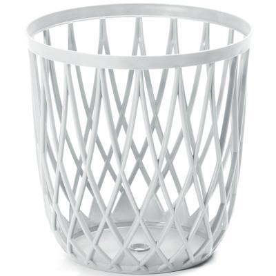 Draadmand/wasmand/opbergmand - van stevig kunststof - wit - D39 x H39 cm   -