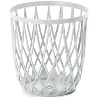 Draadmand/wasmand/opbergmand - van stevig kunststof - wit - D39 x H39 cm   - - thumbnail