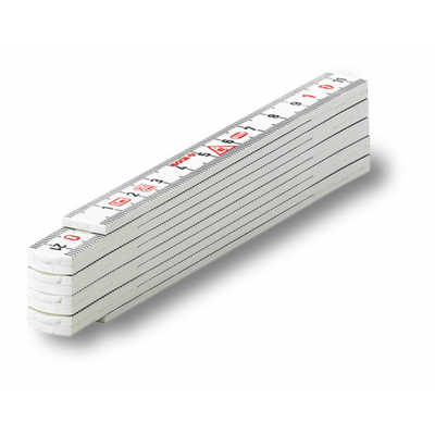 Sola Vouwduimstok kunststof 1mtr/10-ledig wit, wit, EG-Klasse 3 HKM1/10W SB - 53031301 - 53031301