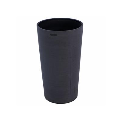 Kunststof plantenbak rond 30 cm antraciet hoog