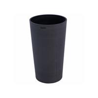Kunststof plantenbak rond 30 cm antraciet hoog - thumbnail