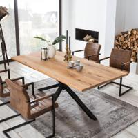 Artistiq Eettafel 'Dashawn' Eikenhout, 220 x 100cm, kleur Zwart - thumbnail