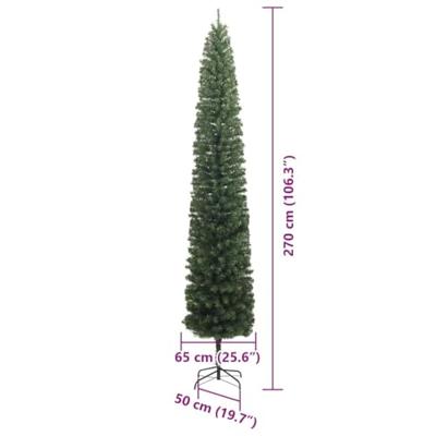 VidaXL Kunstkerstboom groen 270 cm pvc en staal en kunststof