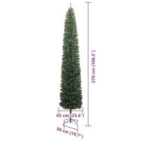 VidaXL Kunstkerstboom groen 270 cm pvc en staal en kunststof - thumbnail