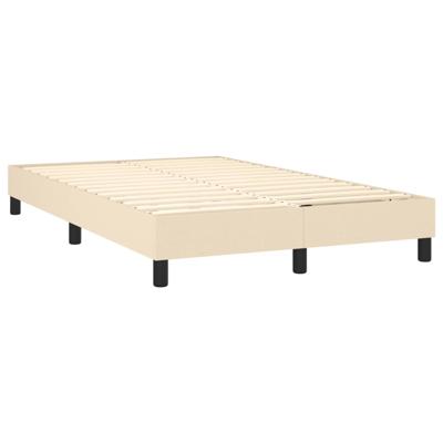 Boxspring met matras stof crèmekleurig 140x200 cm