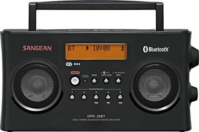 Sangean DPR-26 BT Transistorradio DAB+, VHF (FM) AUX, Bluetooth Acculaadfunctie Zwart