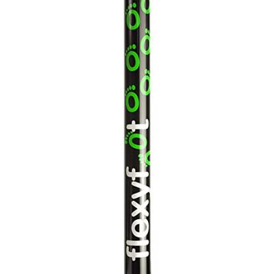 Flexfoot wandelstok met ovalen handvat zwart 70-96 cm - thumbnail