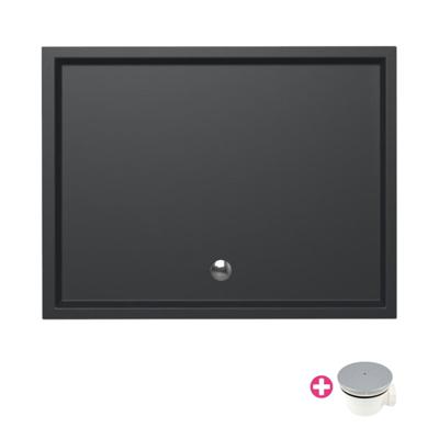 Douchebak Xenz Mariana | 130x100x4 cm | Incl.Afvoersifon-Chroom | Acryl | Rechthoekig | Antraciet mat Douchebak Xenz Mariana | 130x100x4 cm | Incl.Afvoersifon-Chroom | Acryl | Rechthoekig | Antraciet mat