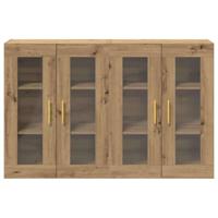Wandkast 2 pcs artisanaal eikenkleurig 69.5 x 34 x 90 cm - thumbnail