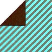 Cadeaupapier - Geschenkpapier - Gold stripe over blue ribbed 50 cm - thumbnail