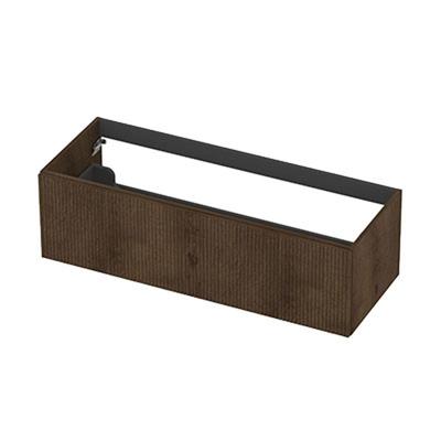 INK - Onderkast 1L Fineer Gefreesd Tbv Greep - 1200x450x400 Mm - Chocolate