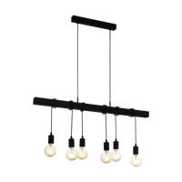 Eglo Hanglamp Townshend E27 zwart - thumbnail