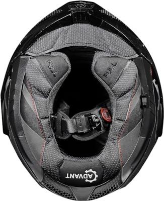 LS2 opklaphelm "ff901 advant x carbon solid" helmet ff901 adv. x carb.solid s black