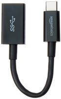 Amazon Basics USB-C to USB-A 3.1 Gen1 Female Adapter Cable Converter, 5Gbps High-Speed, USB-IF Certified, for Laptops, Tablets, Phones, Black - thumbnail