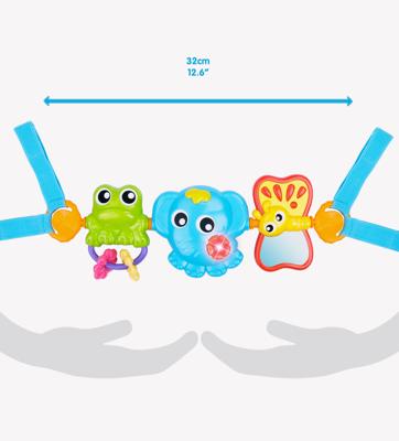 Playgro Travel Trio Musical Pram Tie hangend babyspeelgoed Playgro Travel Trio Musical Pram Tie hangend babyspeelgoed