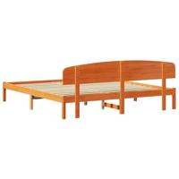 Bedframe met hoofdeinde Bruin 180 x 200 cm Massief grenenhout - thumbnail