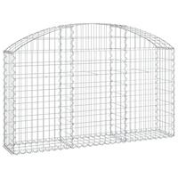 VidaXL Schanskorf gewelfd 150x30x80/100 cm gegalvaniseerd ijzer - thumbnail