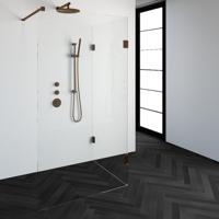 Sanituba Complete Profielloze Inloopdouche Reversed 90x110cm koper - thumbnail