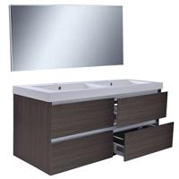 Badkamermeubel Wiesbaden Vision 120x46 Grey Oak (4 laden) - thumbnail