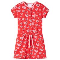 VidaXL Kinderjumpsuit 104 rood - thumbnail