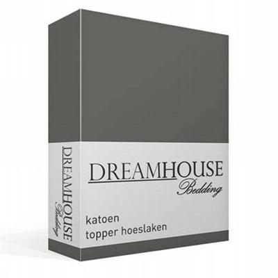 Dreamhouse Katoenen Topper Hoeslaken Grijs 180 x 200 cm